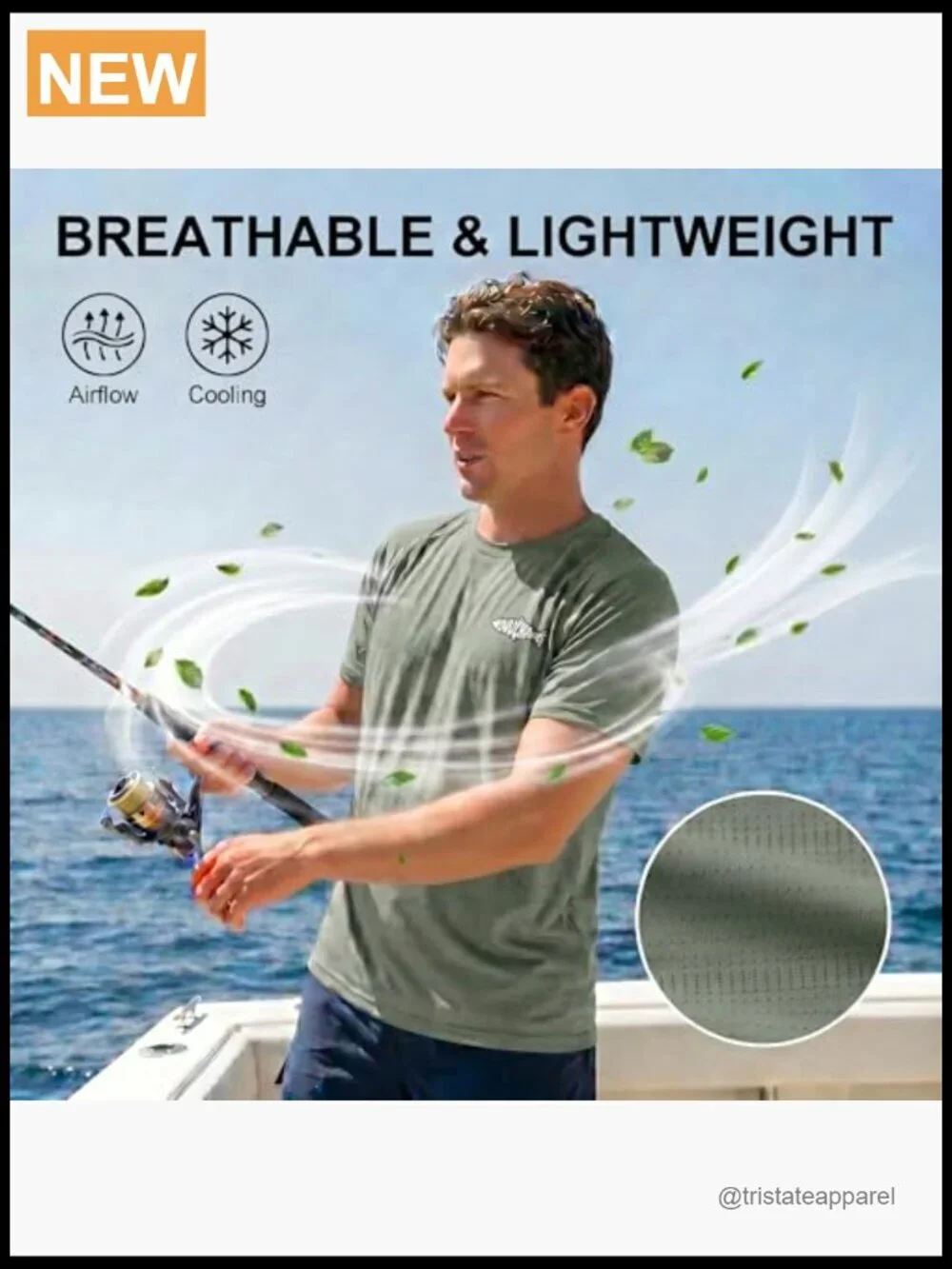 UPF 50+ Sun Protection Rash Guard Shirt Short Sleeve Men's Fishing Tee